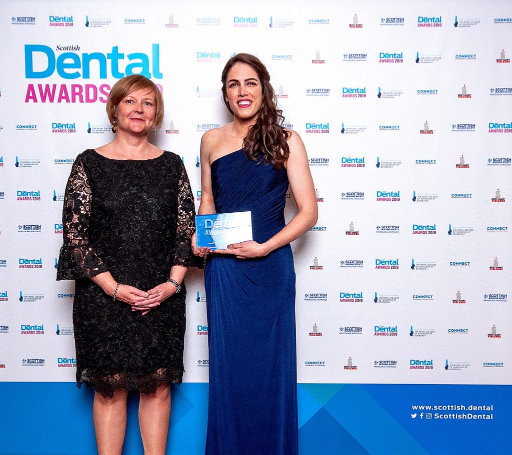 Jane with presenter Kerra McKennie from Award sponsor Scottish Building Society